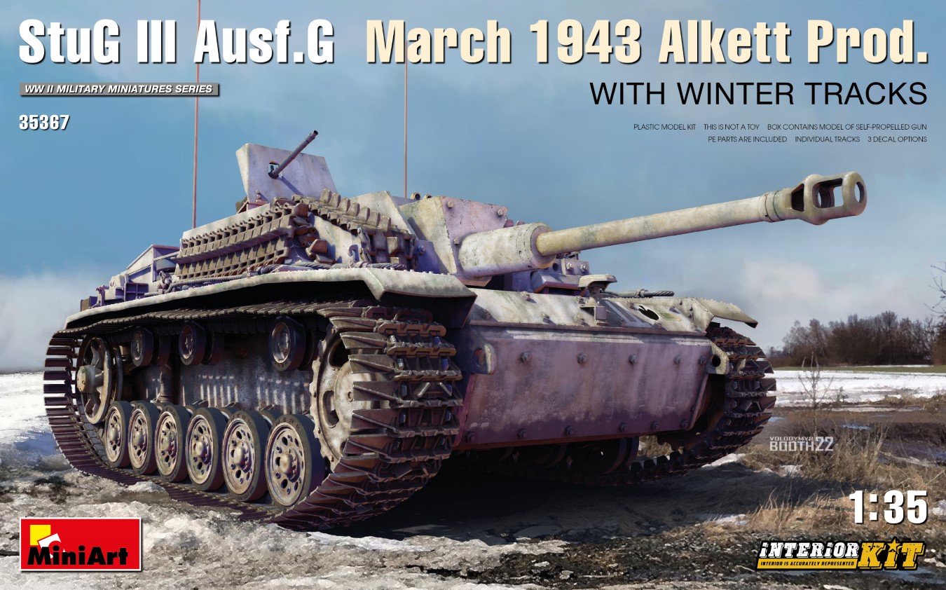 StuG III Ausf. G Mars 1943 Alkett Prod. AVEC PISTES D'HIVER. KIT INTÉRIEUR